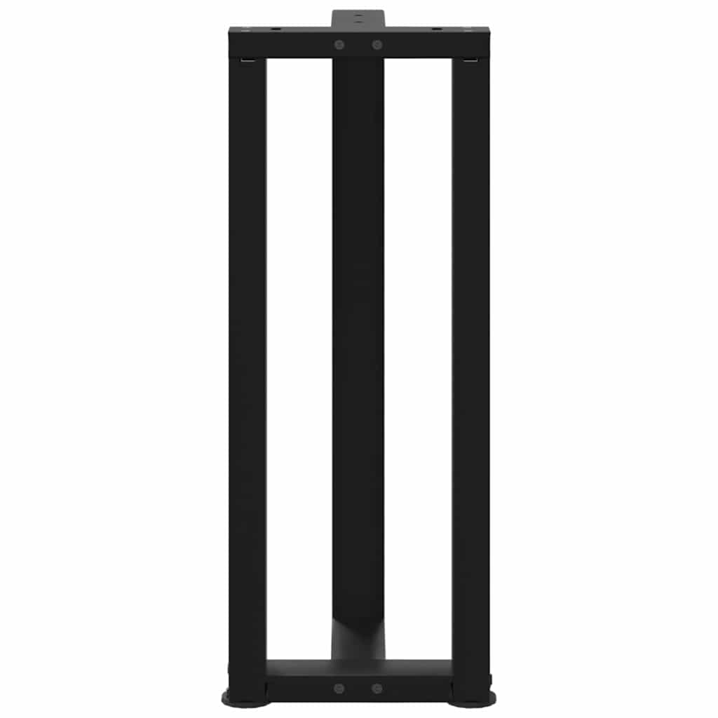 Gambe per Tavolo Consolle forma T 2 pz Nere 38x25x(72-73) cm