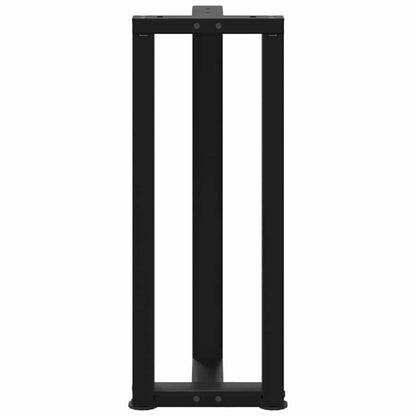 Gambe per Tavolo Consolle forma T 2 pz Nere 38x25x(72-73) cm