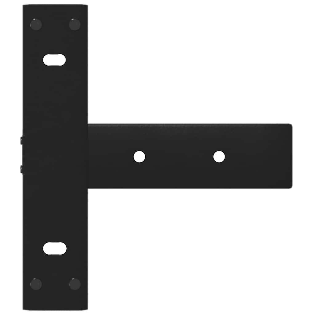 Gambe per Tavolo Consolle forma T 2 pz Nere 38x25x(72-73) cm