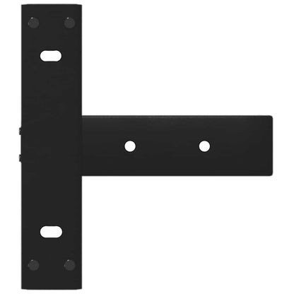 Gambe per Tavolo Consolle forma T 2 pz Nere 38x25x(72-73) cm