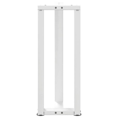 Gambe per Tavolo Consolle forma T 2 pz Bianche 38x25x(72-73) cm