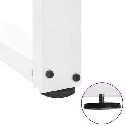 Gambe per Tavolo Consolle forma T 2 pz Bianche 38x25x(72-73) cm
