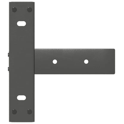 Gambe per tavolo consolle a T 2 pz Antracite 38x25x(72-73) cm