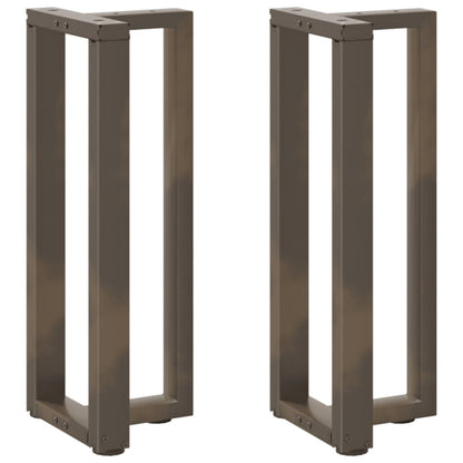 Gambe per Tavolo Consolle forma T 2 pz Nere 38x25x(72-73) cm