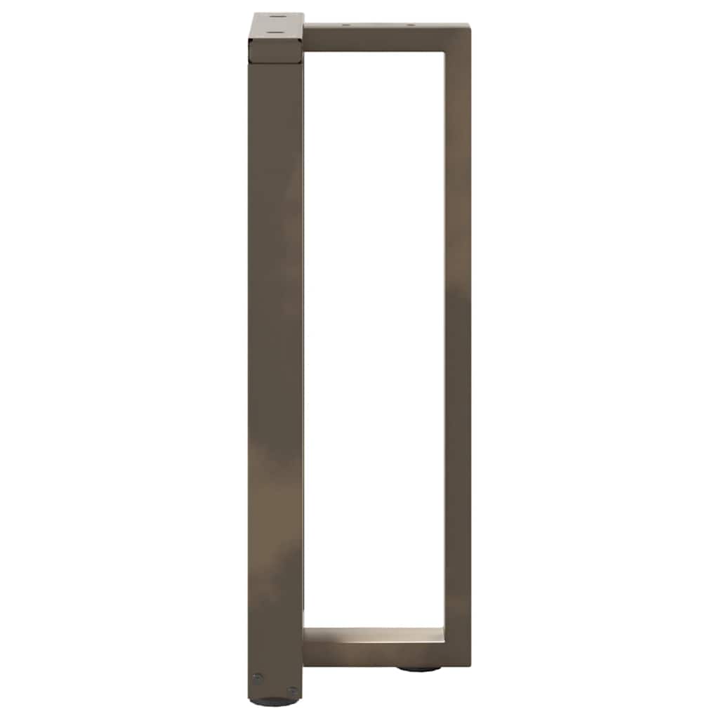 Gambe per Tavolo Consolle forma T 2 pz Nere 38x25x(72-73) cm