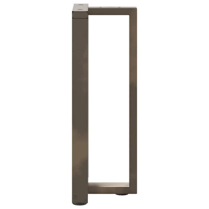 Gambe per Tavolo Consolle forma T 2 pz Nere 38x25x(72-73) cm