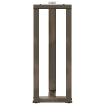 Gambe per Tavolo Consolle a Forma di T 2 pz Nere 38x25x(72-73) cm Acciaio - homemem39