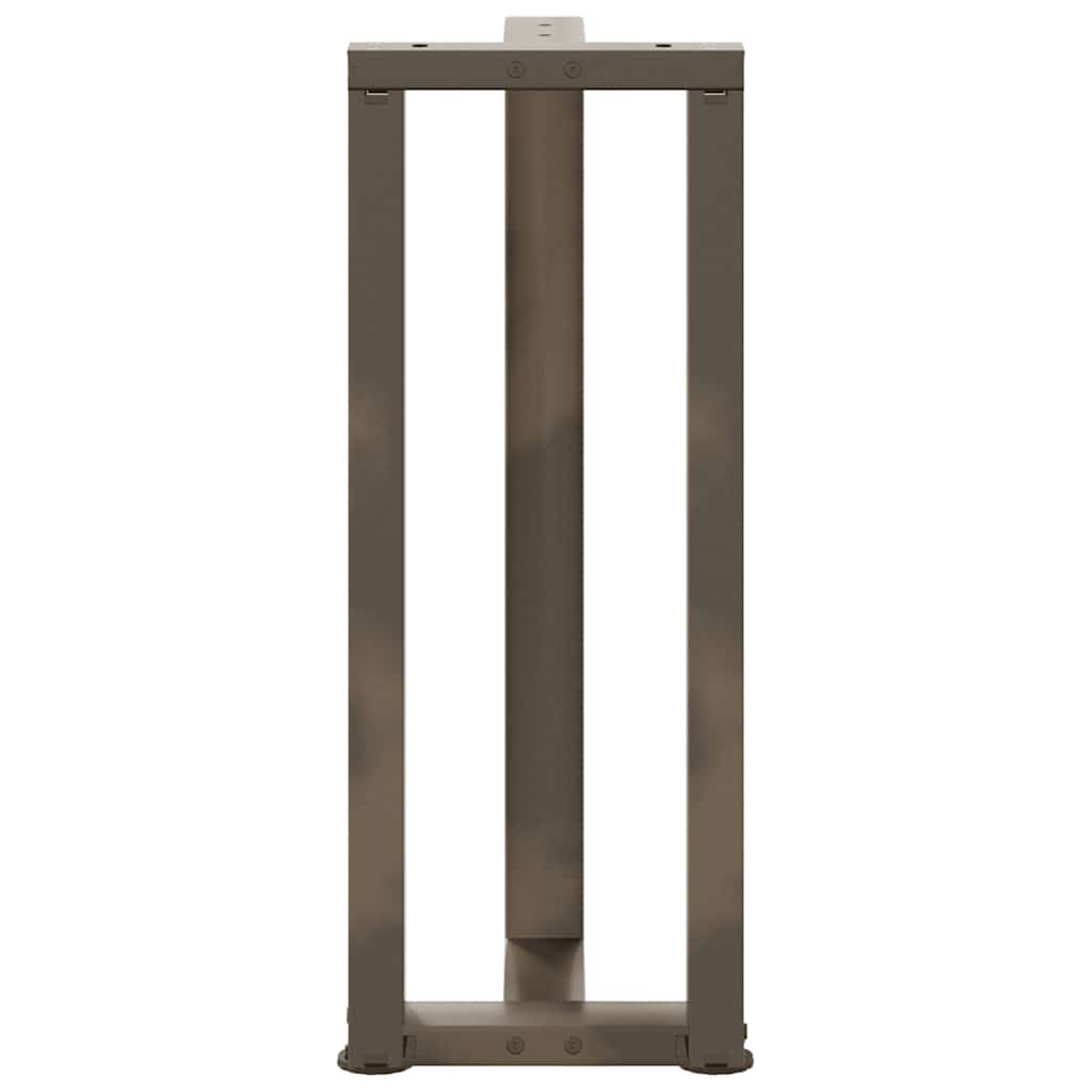 Gambe per Tavolo Consolle forma T 2 pz Nere 38x25x(72-73) cm