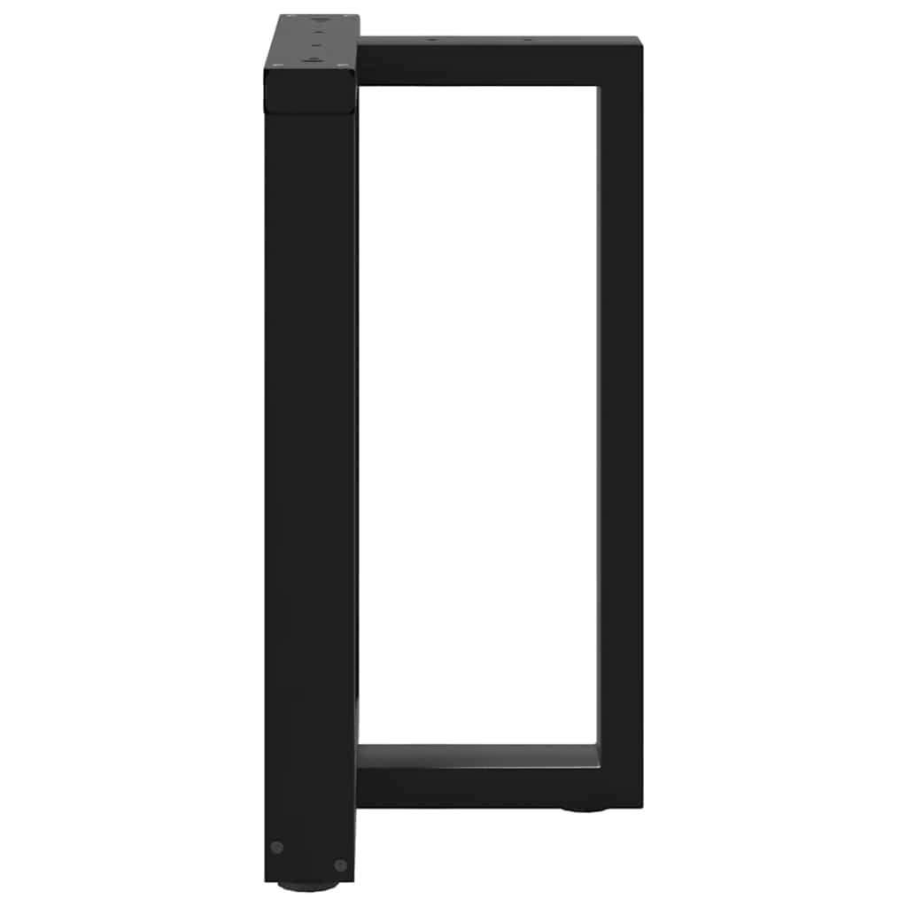 Gambe per tavolo da pranzo forma T 2 pz nere 50x35x(72-73) cm
