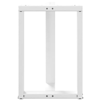 Gambe per tavolo da pranzo forma T 2 pz bianche 50x35x(72-73)cm