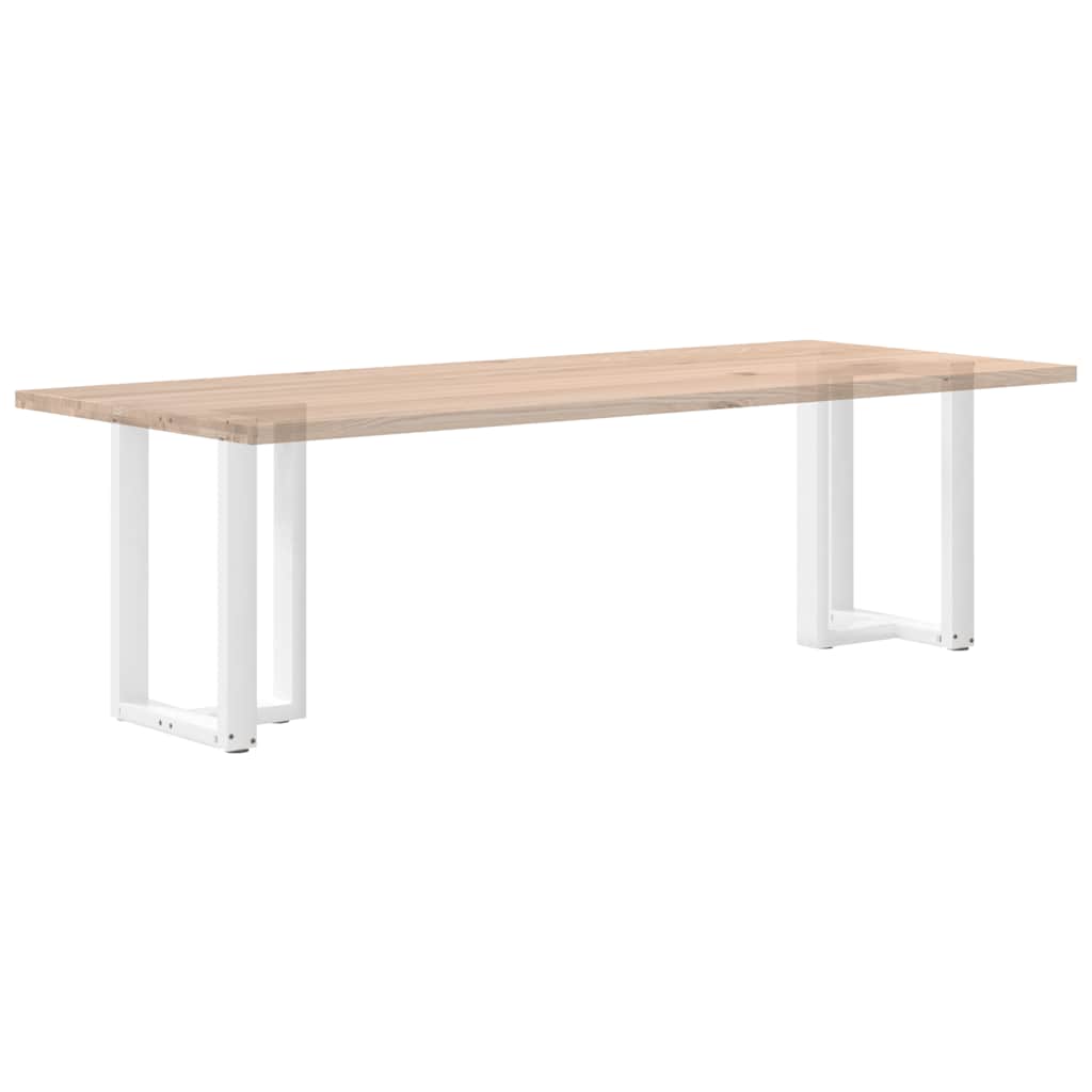 Gambe per tavolo da pranzo forma T 2 pz bianche 50x35x(72-73)cm