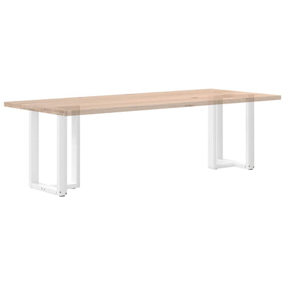 Gambe per tavolo da pranzo forma T 2 pz bianche 50x35x(72-73)cm