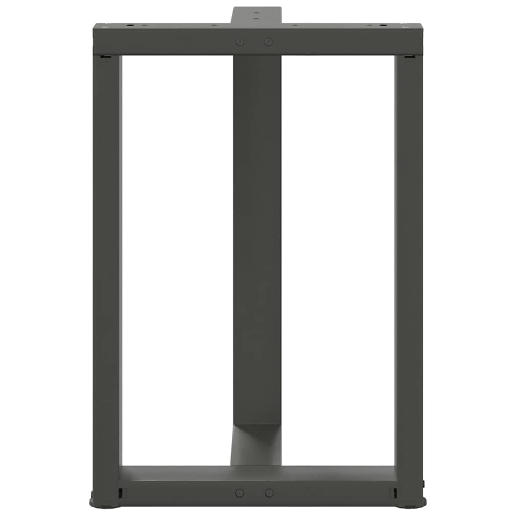 Gambe tavolo da pranzo forma T 2 pz Antracite 5x(72-73)