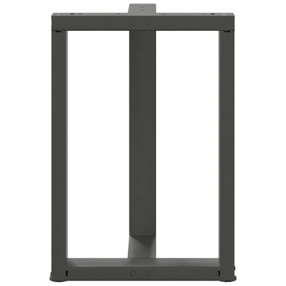 Gambe tavolo da pranzo forma T 2 pz Antracite 5x(72-73)