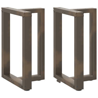 Gambe per tavolo da pranzo forma T 2 pz nere 50x35x(72-73) cm