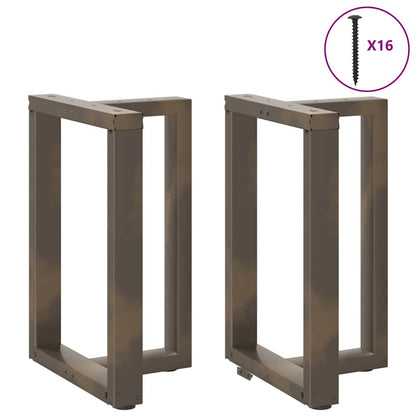 Gambe per tavolo da pranzo forma T 2 pz nere 50x35x(72-73) cm