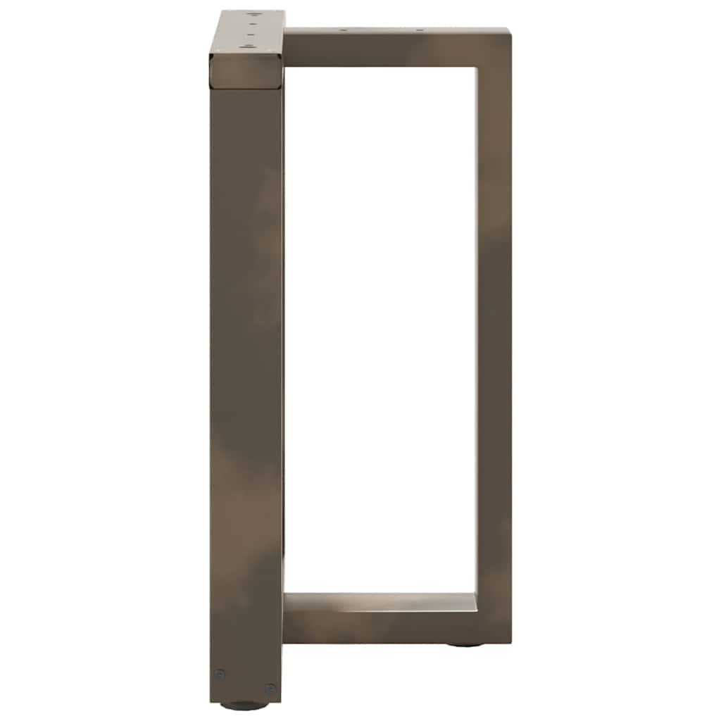 Gambe per tavolo da pranzo a forma di T 2 pz nere 50x35x(72-73) cm in acciaio - homemem39