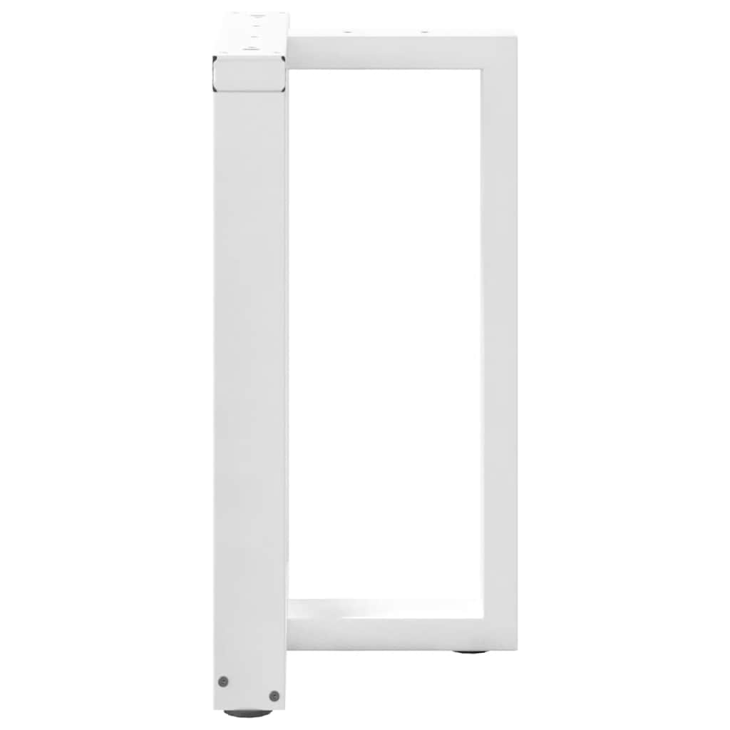 Gambe Tavolo Pranzo Forma T 2pz Bianco 60x35x(72-73) cm Acciaio