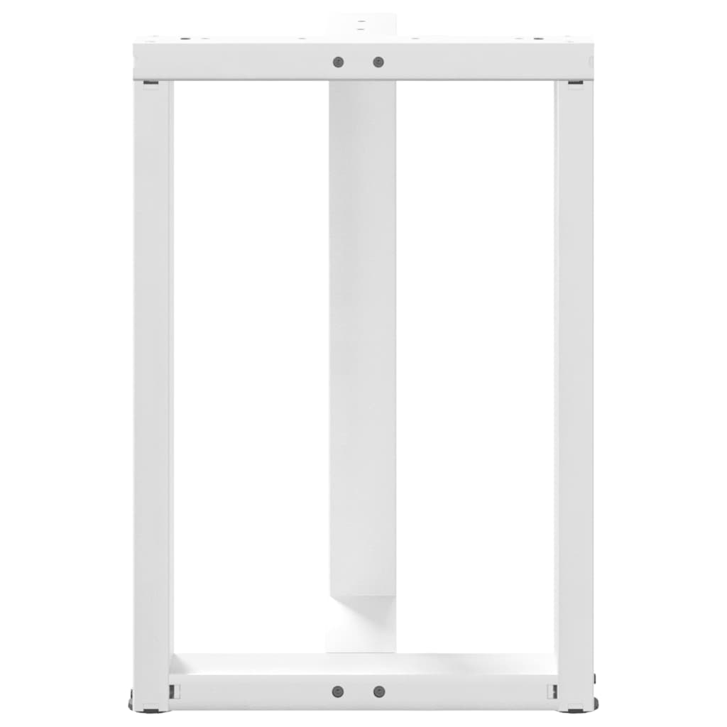 Gambe Tavolo Pranzo Forma T 2pz Bianco 60x35x(72-73) cm Acciaio