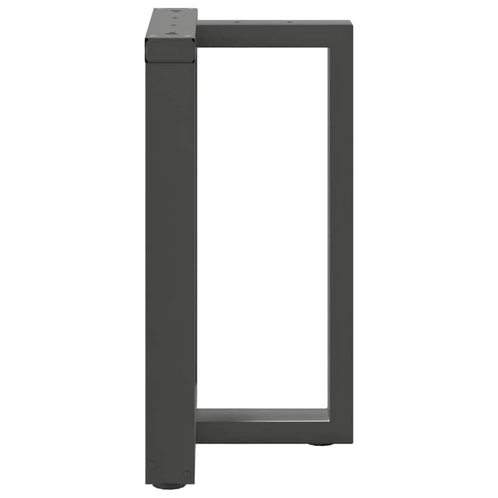 Gambe tavolo da pranzo forma T 2 pz Antracite 60x35x(72-73) cm