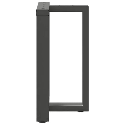 Gambe tavolo da pranzo forma T 2 pz Antracite 60x35x(72-73) cm
