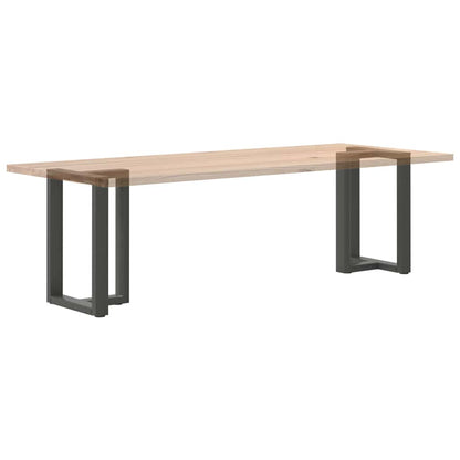 Gambe tavolo da pranzo forma T 2 pz Antracite 60x35x(72-73) cm
