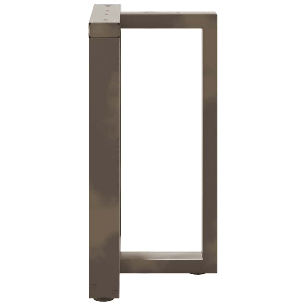 Gambe per tavolo da pranzo forma T 2 pz nere 60x35x(72-73) cm
