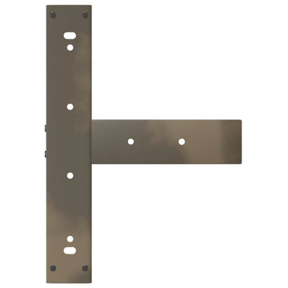 Gambe per tavolo da pranzo forma T 2 pz nere 60x35x(72-73) cm