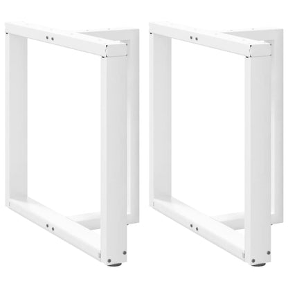 Gambe Tavolo Pranzo Forma T 2pz Bianco 70x35x(72-73) cm Acciaio