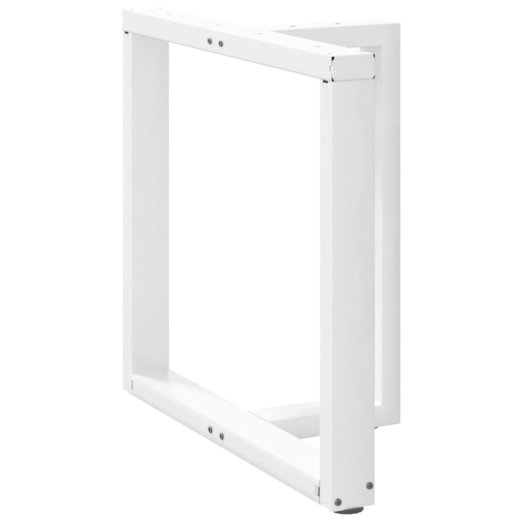 Gambe Tavolo Pranzo Forma T 2pz Bianco 70x35x(72-73) cm Acciaio