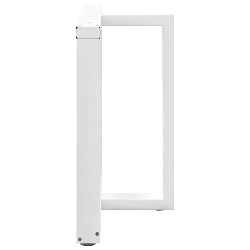 Gambe Tavolo Pranzo Forma T 2pz Bianco 70x35x(72-73) cm Acciaio