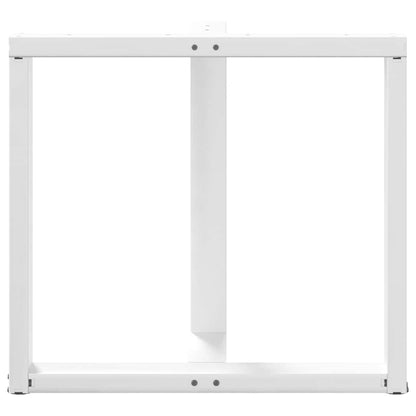 Gambe Tavolo Pranzo Forma T 2pz Bianco 70x35x(72-73) cm Acciaio