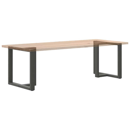 Gambe tavolo da pranzo forma T 2 pz Antracite 70x35x(72-73) cm