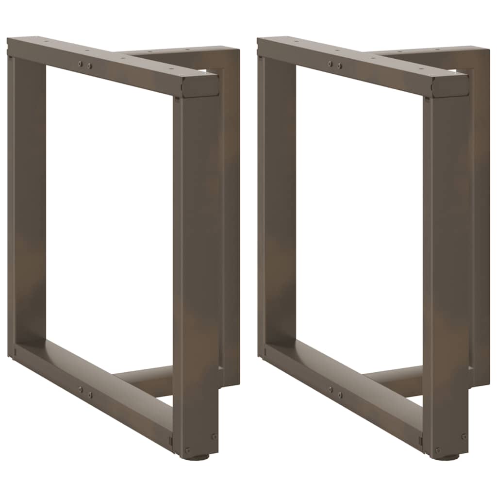 Gambe per tavolo da pranzo forma T 2 pz nere 70x35x(72-73) cm