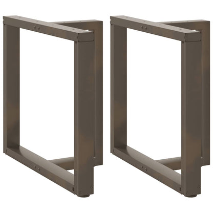 Gambe per tavolo da pranzo forma T 2 pz nere 70x35x(72-73) cm