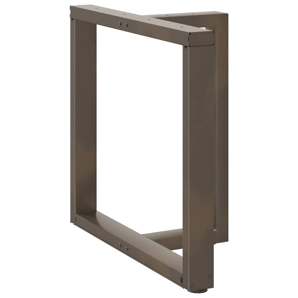 Gambe per tavolo da pranzo forma T 2 pz nere 70x35x(72-73) cm