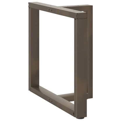 Gambe per tavolo da pranzo forma T 2 pz nere 70x35x(72-73) cm