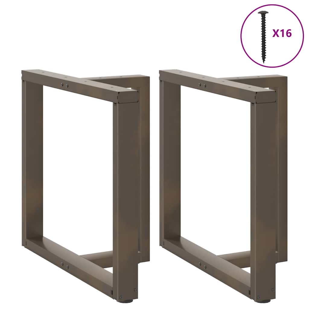 Gambe per tavolo da pranzo forma T 2 pz nere 70x35x(72-73) cm