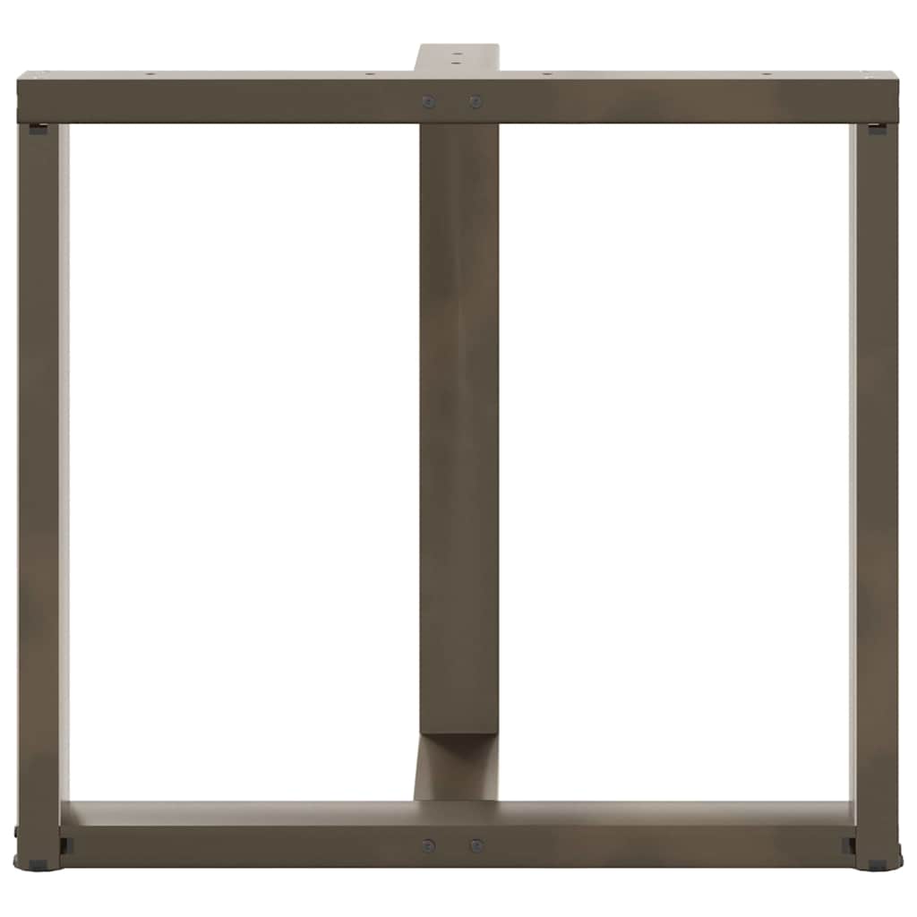 Gambe per tavolo da pranzo a forma di T 2 pz nere 70x35x(72-73) cm in acciaio - homemem39