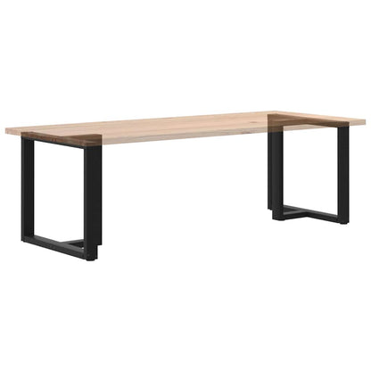 Gambe per tavolo da pranzo forma T 2 pz nere 80x35x(72-73) cm