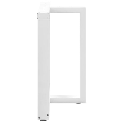 Gambe per tavolo da pranzo forma T 2 pz bianche 5x(72-73)cm