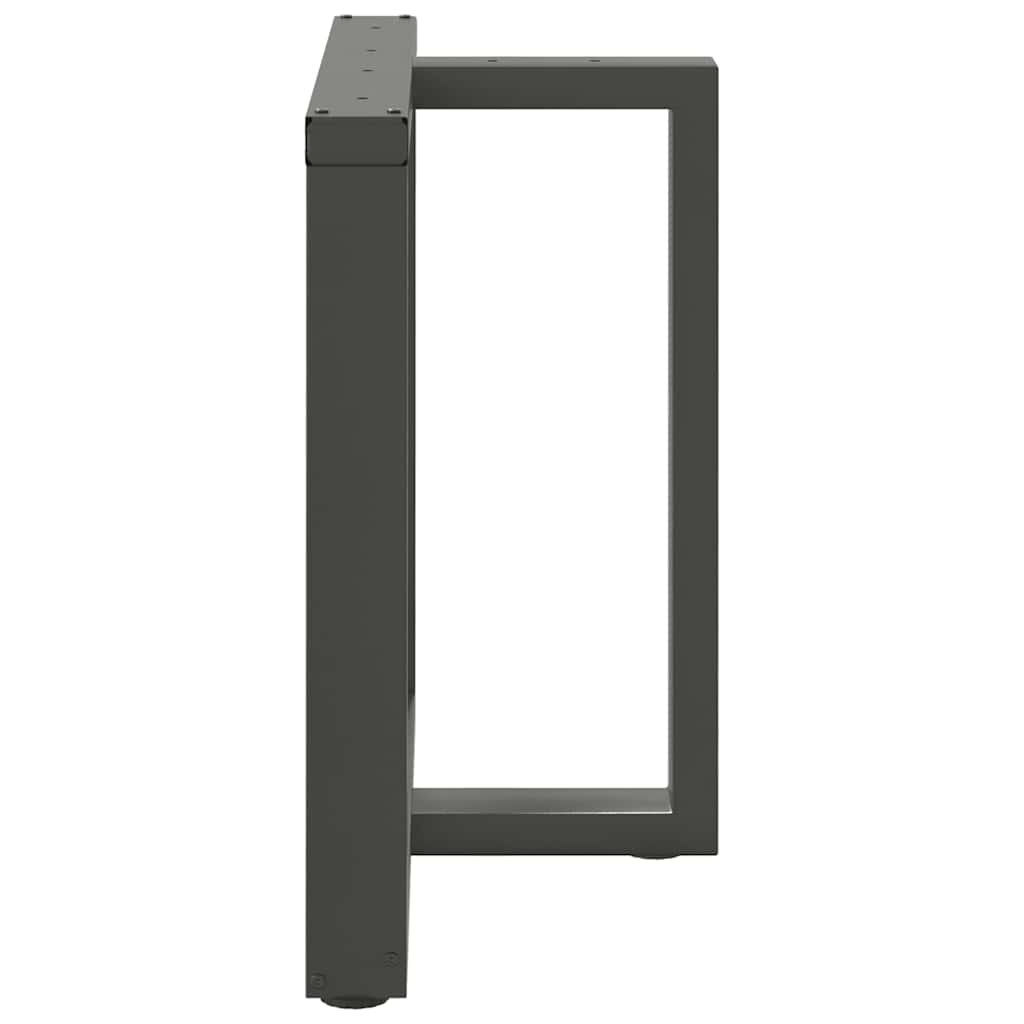 Gambe tavolo da pranzo forma T 2 pz Antracite 80x35x(72-73) cm