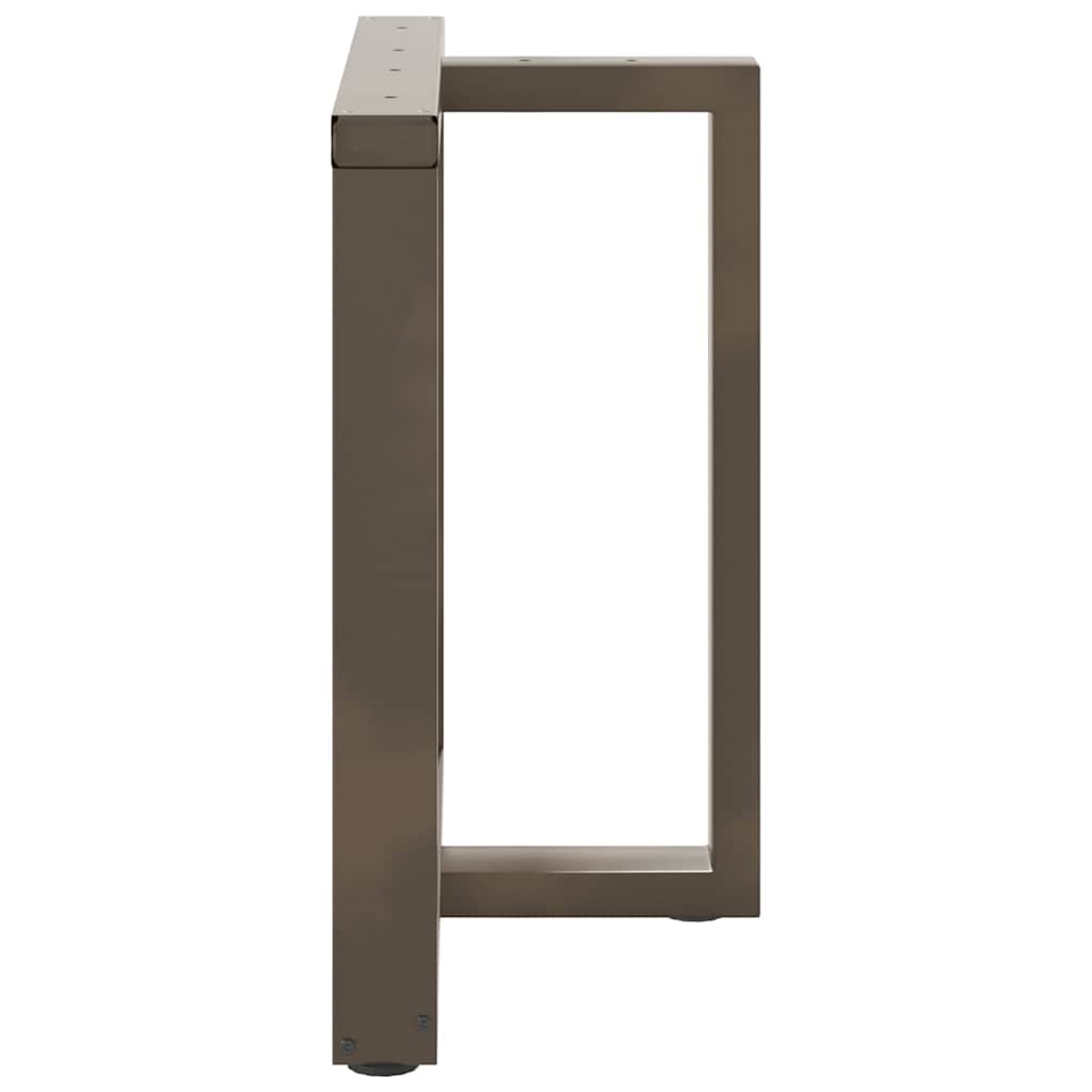 Gambe per tavolo da pranzo a forma di T 2 pz nere 80x35x(72-73) cm in acciaio | homemem39