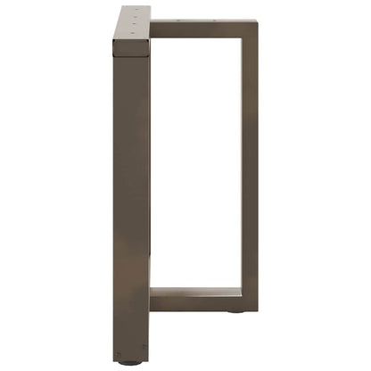 Gambe per tavolo da pranzo a forma di T 2 pz nere 80x35x(72-73) cm in acciaio | homemem39