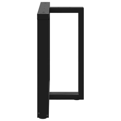 Gambe per tavolo da pranzo forma T 2 pz nere 90x35x(72-73) cm
