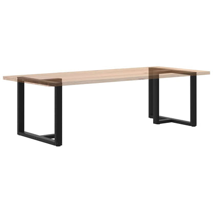 Gambe per tavolo da pranzo forma T 2 pz nere 90x35x(72-73) cm