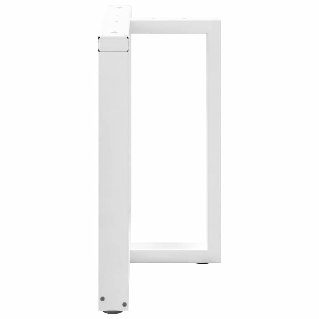 Gambe Tavolo Pranzo Forma T 2pz Bianco 90x35x(72-73)cm Acciaio