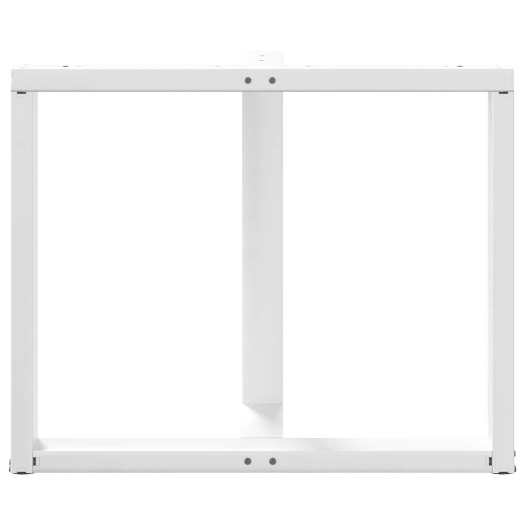 Gambe Tavolo Pranzo Forma T 2pz Bianco 90x35x(72-73)cm Acciaio