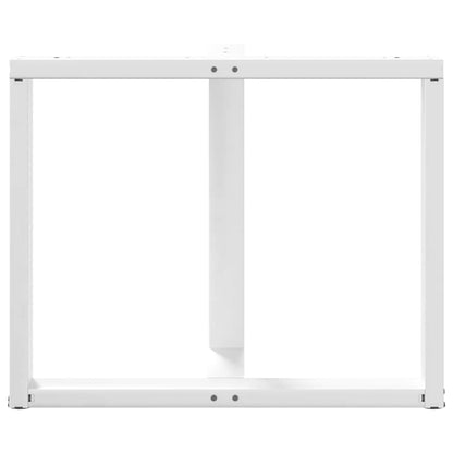 Gambe Tavolo Pranzo Forma T 2pz Bianco 90x35x(72-73)cm Acciaio