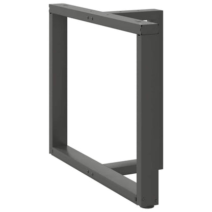 Gambe tavolo da pranzo forma T 2 pz Antracite 90x35x(72-73) cm
